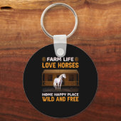 Equestrian Gift | Boerderij-liefdespaarden Sleutelhanger (Voorkant)