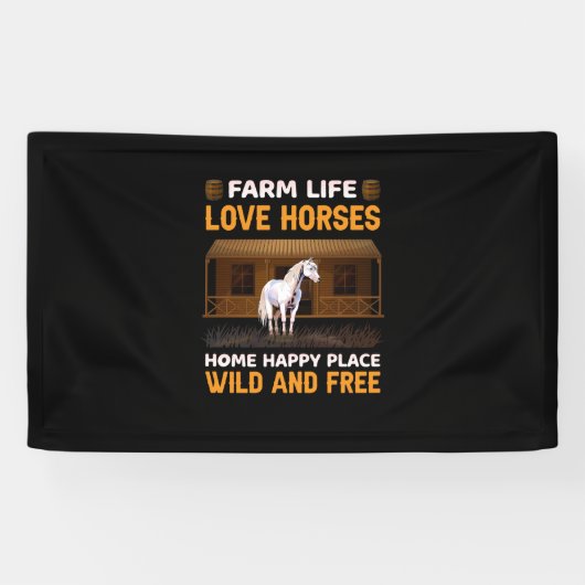 Equestrian Gift | Boerderij-liefdespaarden Spandoek (Horizontaal)