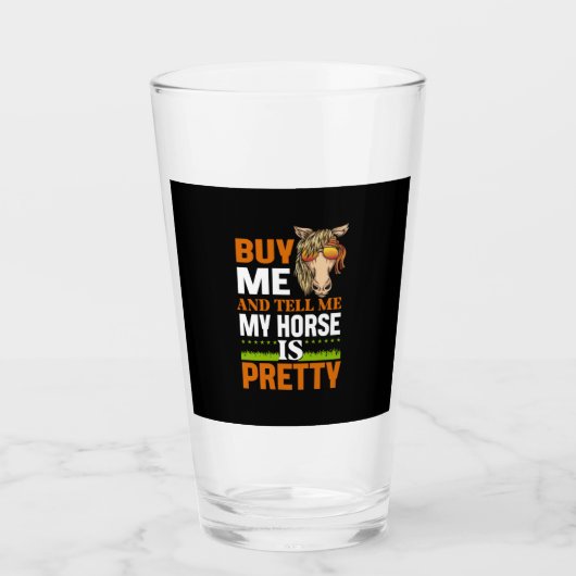 Equestrian Gift | Buy me And Tell me Glas (Voorkant)