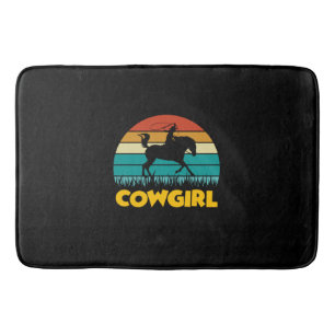 Equestrian Gift Cowgirl Badmat