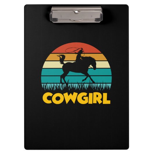 Equestrian Gift |  Cowgirl Klembord (Voorkant)