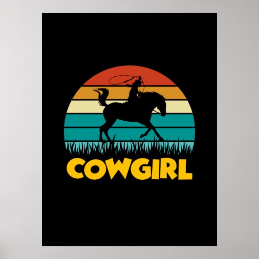 Equestrian Gift | Cowgirl Poster (Voorkant)