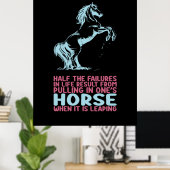 Equestrian Gift | De helft van de levensfouten Poster (Thuiskantoor)