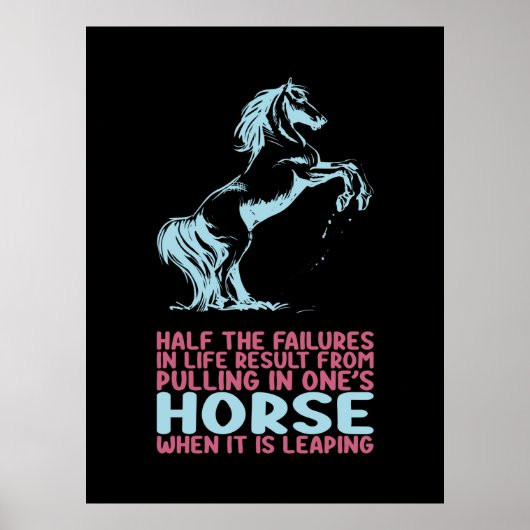 Equestrian Gift | De helft van de levensfouten Poster (Voorkant)