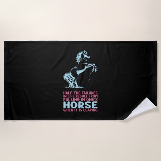 Equestrian Gift | De helft van de levensfouten Strandlaken (Voorkant)