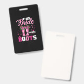 Equestrian Gift | Deze bride draagt boeken Badge (Voor- en achterkant)