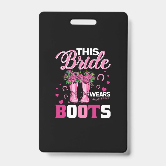 Equestrian Gift | Deze bride draagt boeken Badge (Voorzijde)