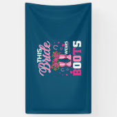 Equestrian Gift | Deze bride draagt boeken Spandoek (Verticaal)