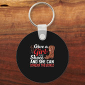Equestrian Gift | Een meisjesschoen geven Sleutelhanger (Voorkant)