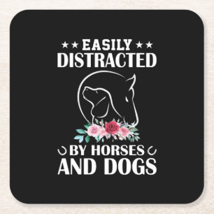 Equestrian Gift Gemakkelijk verstoord door paard Kartonnen Onderzetters