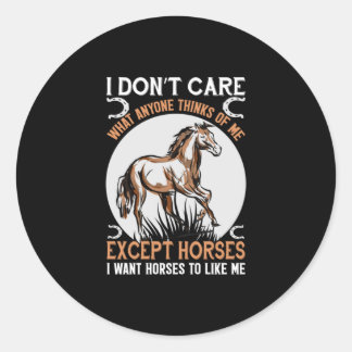 Equestrian Gift | Het kan me alleen schelen bij pa Ronde Sticker