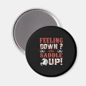 Equestrian Gift | Het zadel omlaag halen Magneet (Voorkant / Achterkant)