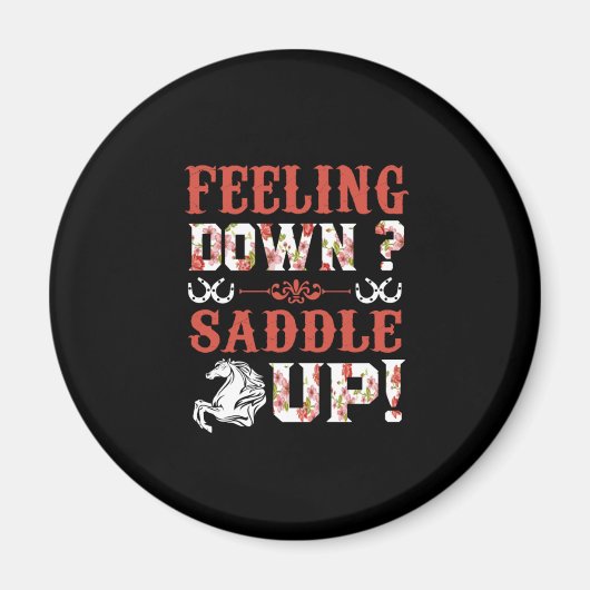 Equestrian Gift | Het zadel omlaag halen Magneet (Voorkant)