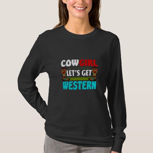 Equestrian Gift | Koeweitjes Western T-shirt (Voorkant)