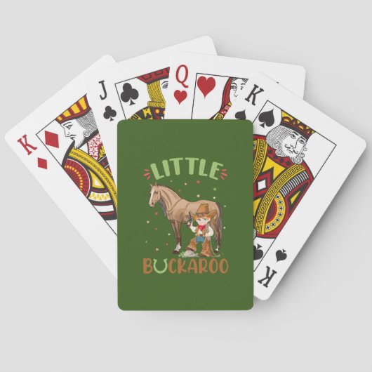 Equestrian Gift | Little Buckaroo Pokerkaarten (Achterkant)