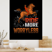 Equestrian Gift | Meer ongerustheid over de rijstr Poster (Keuken)