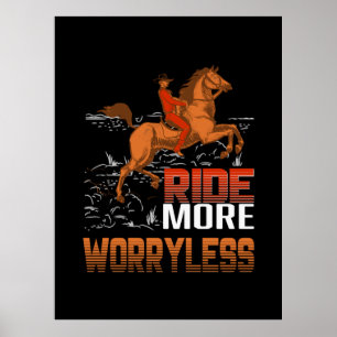 Equestrian Gift Meer ongerustheid over de rijstr Poster