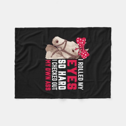 Equestrian Gift | Mijn ogen zo hard rollen Fleece Deken (Voorkant (Horizontaal))