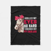 Equestrian Gift | Mijn ogen zo hard rollen Fleece Deken (Voorkant)