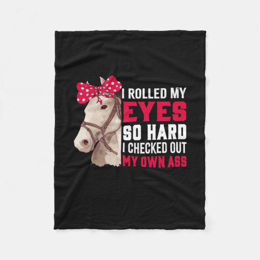 Equestrian Gift | Mijn ogen zo hard rollen Fleece Deken (Voorkant)
