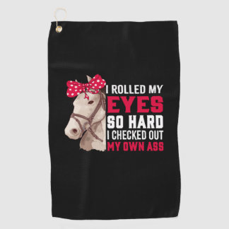 Equestrian Gift | Mijn ogen zo hard rollen Golfhanddoek