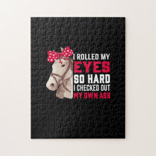 Equestrian Gift Mijn ogen zo hard rollen Legpuzzel