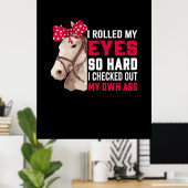 Equestrian Gift | Mijn ogen zo hard rollen Poster (Thuiskantoor)
