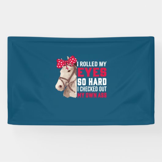 Equestrian Gift | Mijn ogen zo hard rollen Spandoek (Horizontaal)
