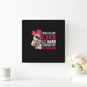 Equestrian Gift | Mijn ogen zo hard rollen Vierkante Klok (Huis)