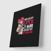 Equestrian Gift | Mijn ogen zo hard rollen Vierkante Klok (Hoek)