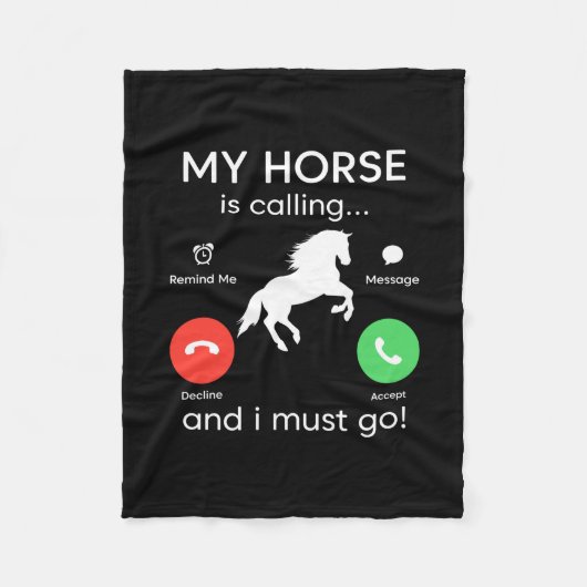 Equestrian Gift | Mijn paard belt Fleece Deken (Voorkant)