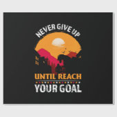 Equestrian Gift | Never Give Up Until Reach Cadeaupapier (Vlak)