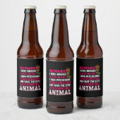 Equestrian Gift | Pas op voor rijpaarden Bier Etiket (Flessen)
