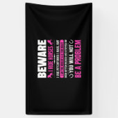 Equestrian Gift | Voorzichtig I Rides Horses Spandoek (Verticaal)