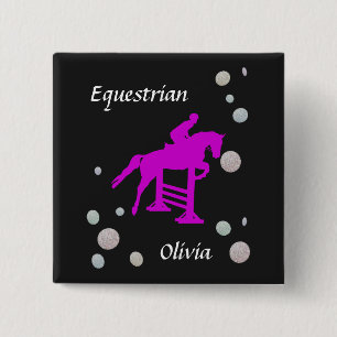 Equestrian Girls Vierkante Button 5,1 Cm