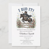 Equestrian Graduation Party Invitation Kaart (Voorkant)
