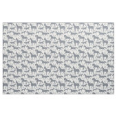 Equestrian Grijs Wit Paard Patroon Stof (Fat Quarter)