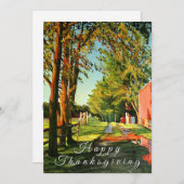 Equestrian Horse Barn Bright Reds Greens Yellows Feestdagenkaart (Voorkant / Achterkant)