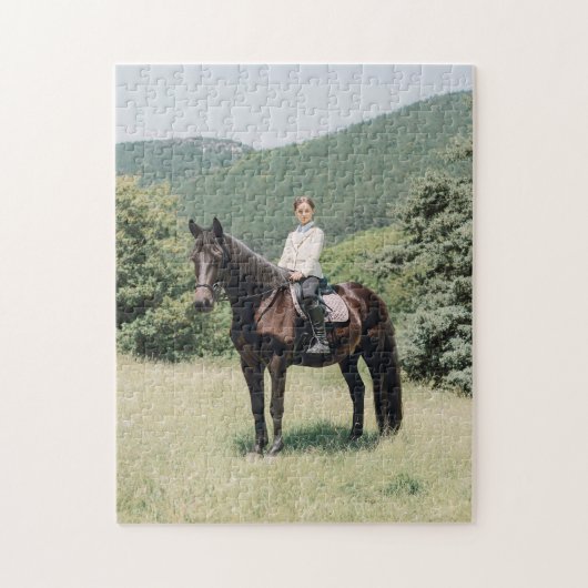 Equestrian Horse Custom Photo Unique Legpuzzel (Verticaal)