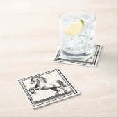 Equestrian  Horse Elegant Classy Kartonnen Onderzetters (Insitu)