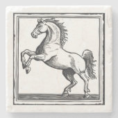 Equestrian  Horse Elegant Classy Stenen Onderzetter (Voorkant)