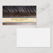 Equestrian Horse Groomer Big Photo Minimal Visitekaartje (Voorkant / Achterkant)