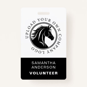 Equestrian Horse Logo Vrijwilliger Medewerker QR C Badge
