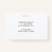 Equestrian Horse Logo Vrijwilliger Medewerker QR C Badge (Achterkant)