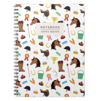 Equestrian Horse Pattern Notebook Notitieboek
