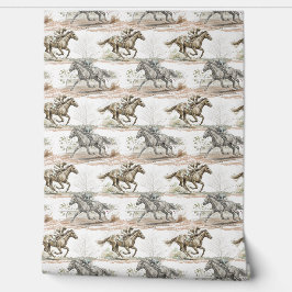 Equestrian horse racing room decor behang