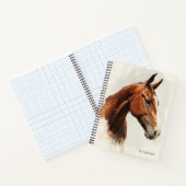Equestrian Horse  Schilderij Custom Name Notitieboek (Binnen)