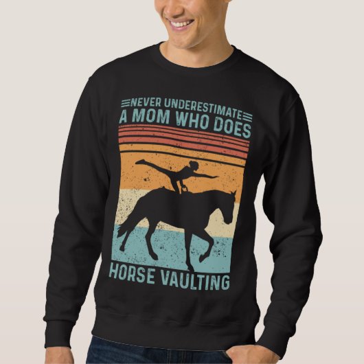 Equestrian Horse Vaulting Retro Trui (Voorkant)