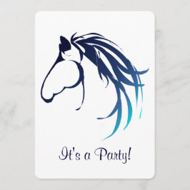 Equestrian Horse Verjaardag Party Custom Uitnodige Kaart