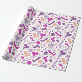Equestrian Horseback Riding ThMED Patterned Cadeaupapier